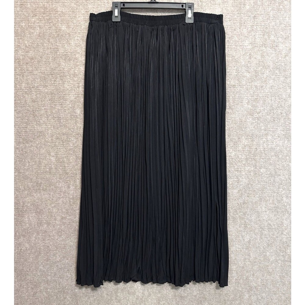 Western Maxi Broom Skirt Black Women's 1X Dressy Ranchwear Easy Care USA Made
